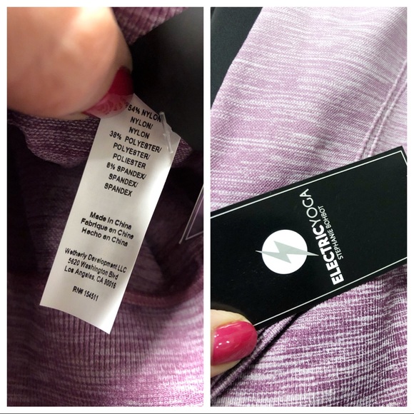 NEW ELECTRIC YOGA PURPLE OMBRÉ FITNESS LEGGINGS - Picture 3 of 3
